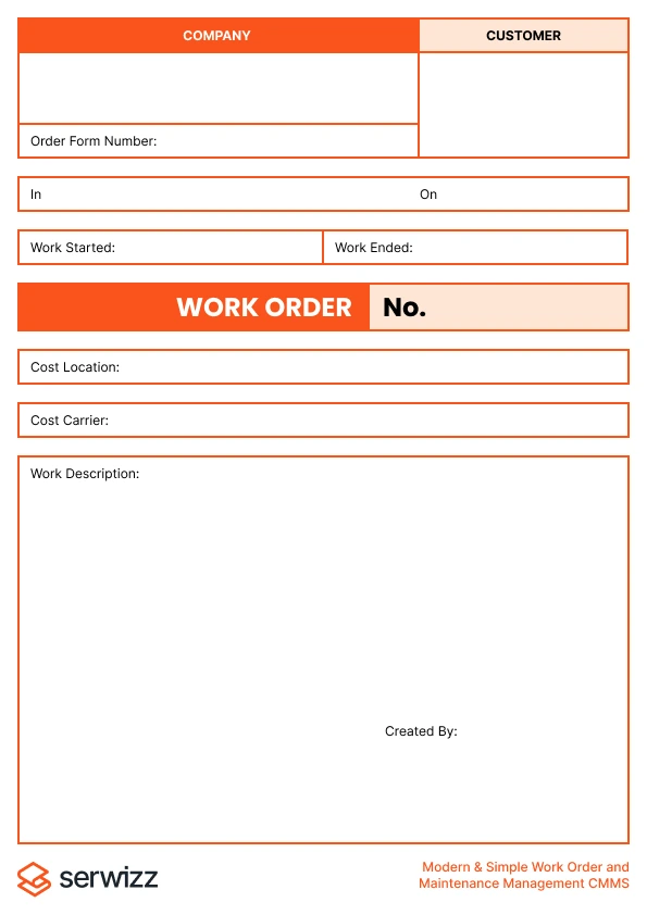 Work Order Template